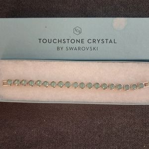 Touchstone Crystal Aquamarine Ice Bracelet 7.25-inch